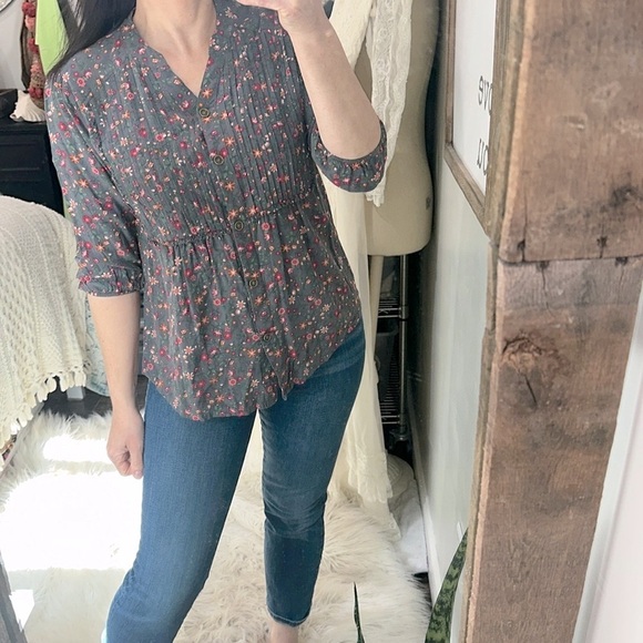 Matilda Jane floral top blouse size medium - Picture 2 of 6